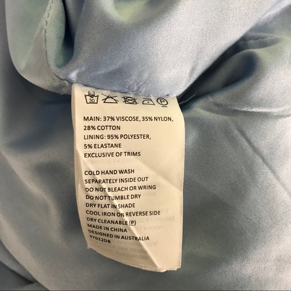 Bardot Karlie Lace Dress Sky Blue Cold Shoulder 8 - Picture 8 of 8